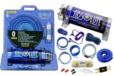 Absolute USA KITCAP0GABL 4.0 Farad Power Capacitor 0 Gauge Car Amplifier