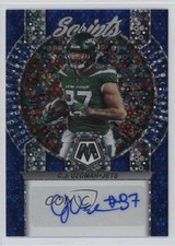 2023 Panini Mosaic Scripts No Huddle Blue Prizm CJ Uzomah #S14 Auto 15r3