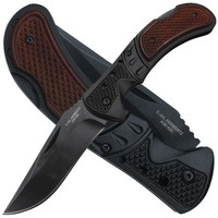 Herbertz Taschenmesser Zweihandmesser Alu Heft Mit Rosewood Schalen Backlock