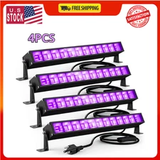 Atfoyer 4PCS 40W LED Black Light Bar, Black Lights for Glow Party, Blacklight