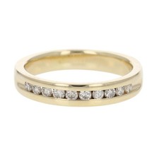 .21ctw Round Cut Diamond Channel-Set Wedding Band Ring 14k Yellow Gold Size 4.75