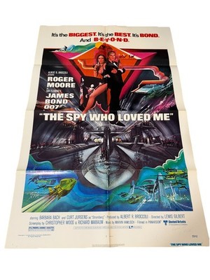 James Bond The Spy Who Loved Me 1977 Orig Movie Poster 1-Sheet Roger Moore