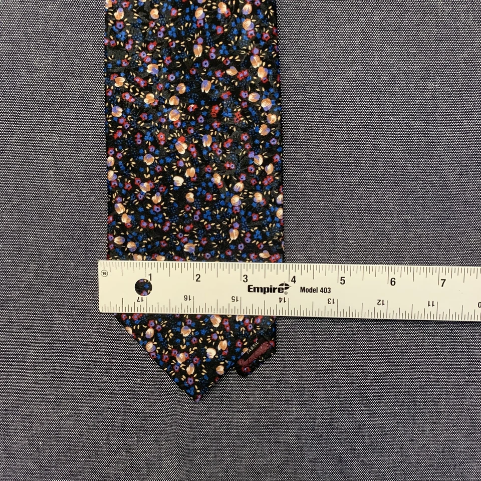 Corbata vintage Christian Dior Monsieur para hombre con patrón floral ropa formal para el cuello años 90 Foto 4 de 4