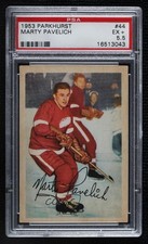 1953-54 Parkhurst Marty Pavelich #44 PSA 5.5 0o5t