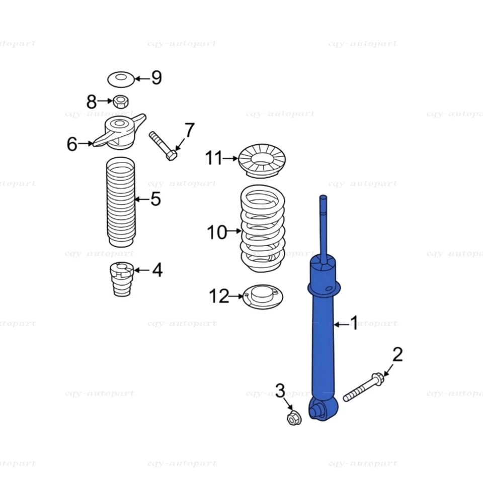 Pair Self Leveling Rear Shock Absorber For 2020-22 Hyundai Palisade 55367-S9300 - Image 4 of 4