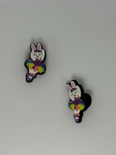 Lisa Frank Colorful Funny Groovy For Crocs Shoe Charms 2 Pc