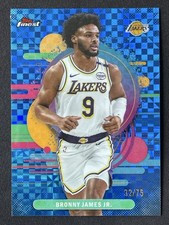 Bronny James Jr. 2025-26 Topps Finest Uncommon Blue X-Fractor Base /75 #166