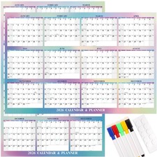 2026 Wall Calendar Dry Erase - 32" X 48" Large Erasable Calendar, 12 Monthly fro