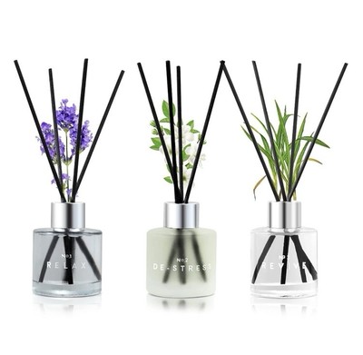3 Pack Fragrance Reed Diffuser, 50ML Lavender, Jasmine, Lemongrass Aromatherapy 