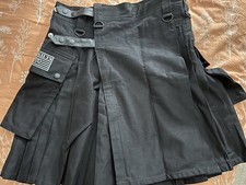 Men  s New Black Utility Kilt