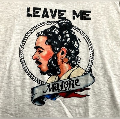 Post Malone Music Leave Me Malone T-shirt Size L
