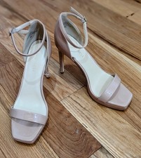 Nine West Pale Blush Nude Strappy Ankle Strap Stiletto Heels Size 6.5
