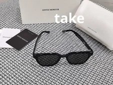 Maison Margiela x GENTLE MONSTER MM007 Sunglasses Oversize Black Unisex Auth