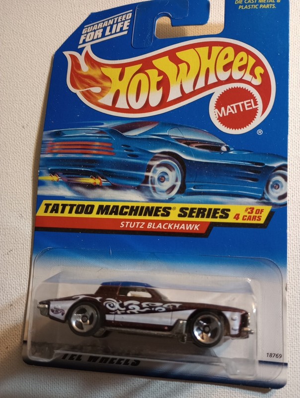 1997 Hot Wheels -Stutz Blackhawk Tattoo Machines Series Metallic Purple 