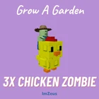 3x Chicken Zombie - Grow A Garden - Gag - Cheapest