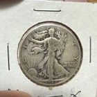 1942 Liberty Walking Half Dollar 50C Silver Phila Business KM#142 NO MINT MARK