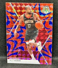 PJ Tucker 2019-20 Panini Mosaic #124 Reactive Blue Prizm Houston Rockets