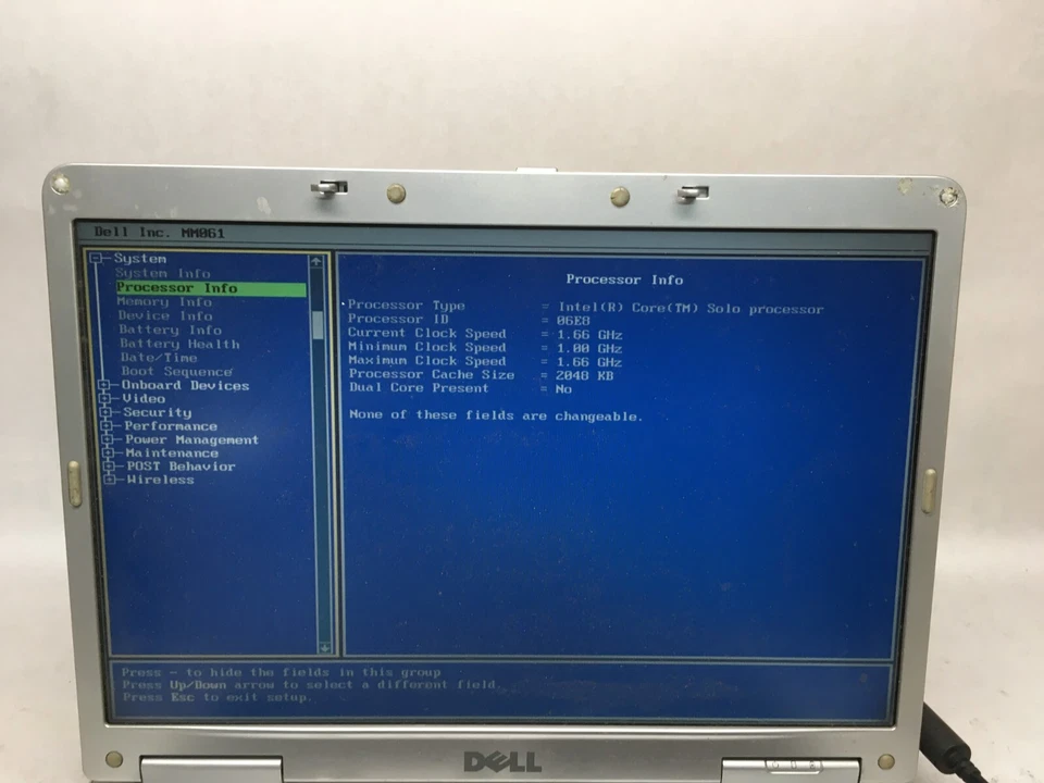 Dell Inspiron E1505 15" (AS IS) Intel Core Solo @ 1.66 GHz - JZ - Image 3 of 4