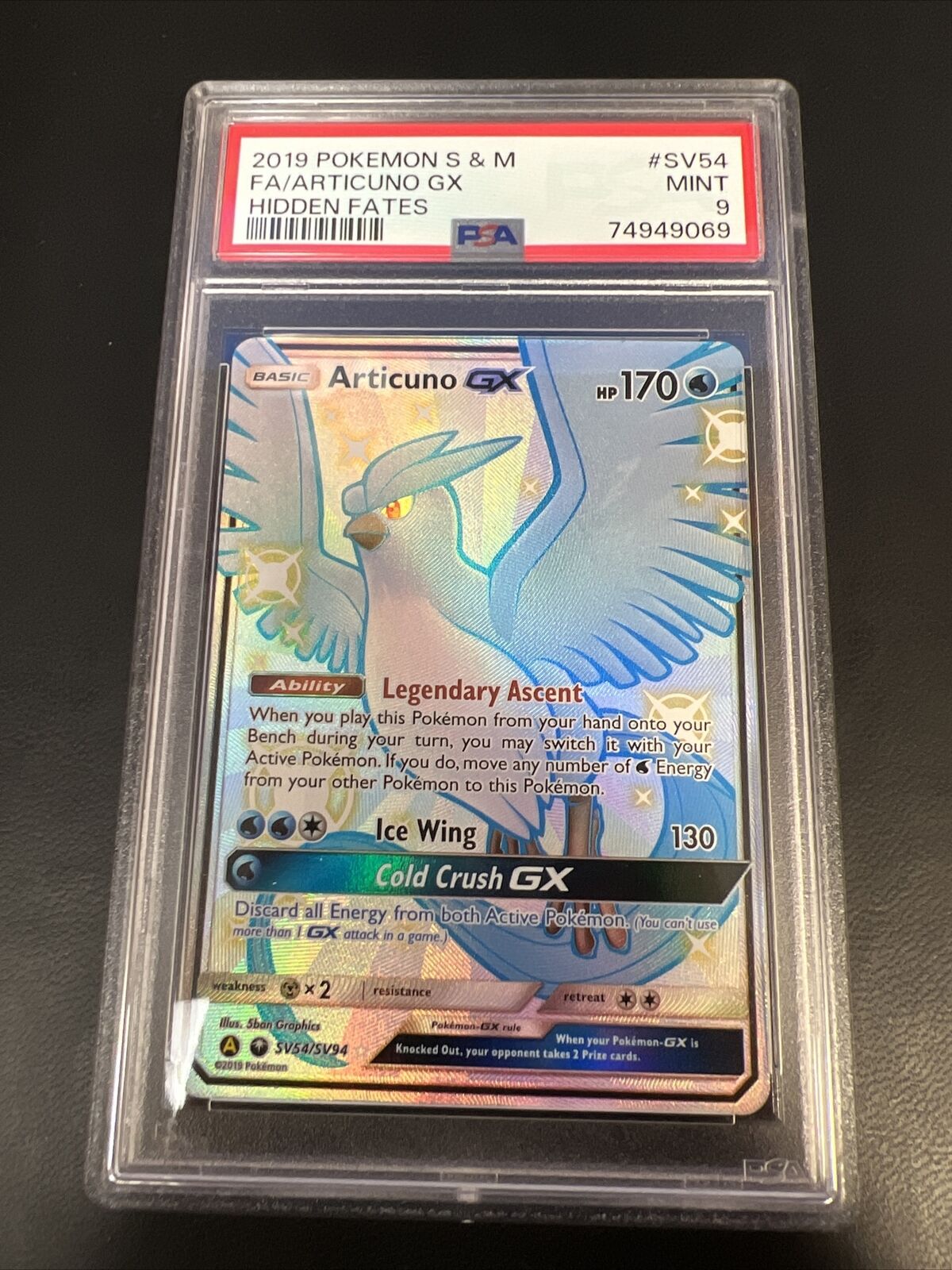 Hidden Fates Shiny Vault SV54/SV94 Articuno GX (Full Art Shiny)