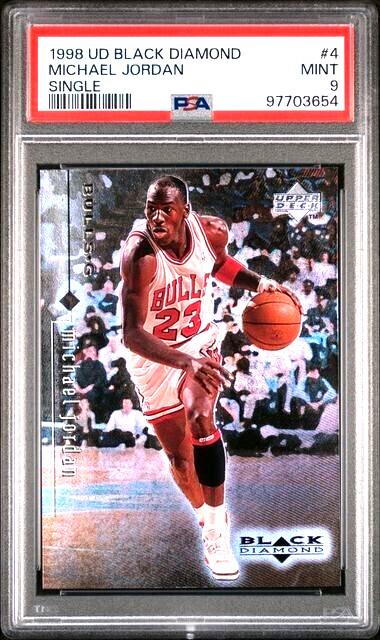 Michael Jordan 1998-99 Upper Deck Black Diamon #4 PSA 9 Bulls HOF GOAT