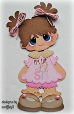 CRAFTECAFE GIRL SISTER premade paper piecing scrapbook diecut piece page album