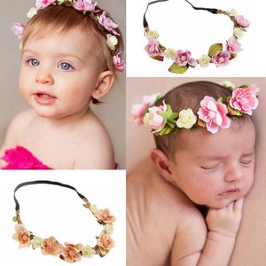 Baby Hair Wreath Wedding Party Flower Crown Kids Hairband Hair