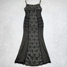 Vintage Bisou Bisou Maxi Dress Medium Lace Corset Whimsigoth Witchy Goth Mermaid