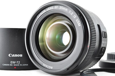 Canon EF 35mm f/2 IS USM Wide Angle AF Prime Lens [MINT] for EOS w/ Hood Filter