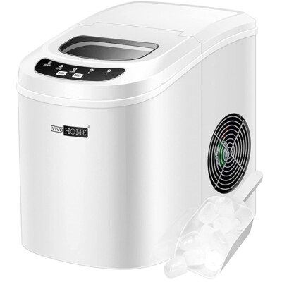 Quick Cube Ice Machine 26lbs/24hrs Portable Countertop Ice Maker Self-Cleaning