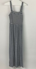 NEW Ann Taylor Loft Navy Blue White Striped Maxi Dress XS Petite
