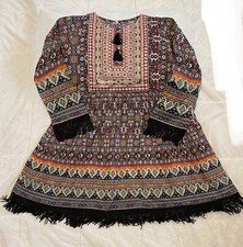 Pakistani Indian kurti, top, qameez, multicolor ,cotton size M