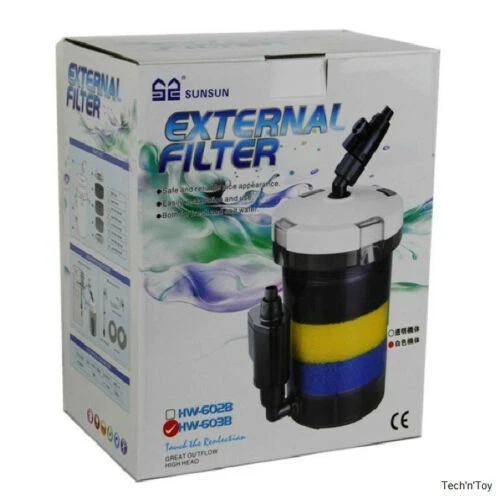 SunSun 3-Stage External Canister Filter 106 GPH HW-603B for Fish Tank Aquarium - Image 2 of 2