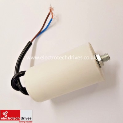 45UF 450V ELEKTROMOTOR LAUFKONDENSATOR MIT KABEL & SCHRAUBE