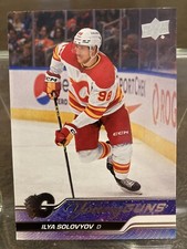 2023-24 Upper Deck Series 2 Ilya Solovyov Young Guns Rookie RC #493 Flame