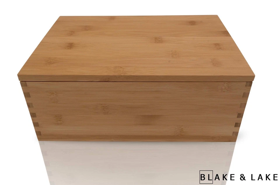 Wood Stash Box Natural Bamboo Boxes  - Wooden Storage Box with lid Stash Boxes - Image 2 of 4