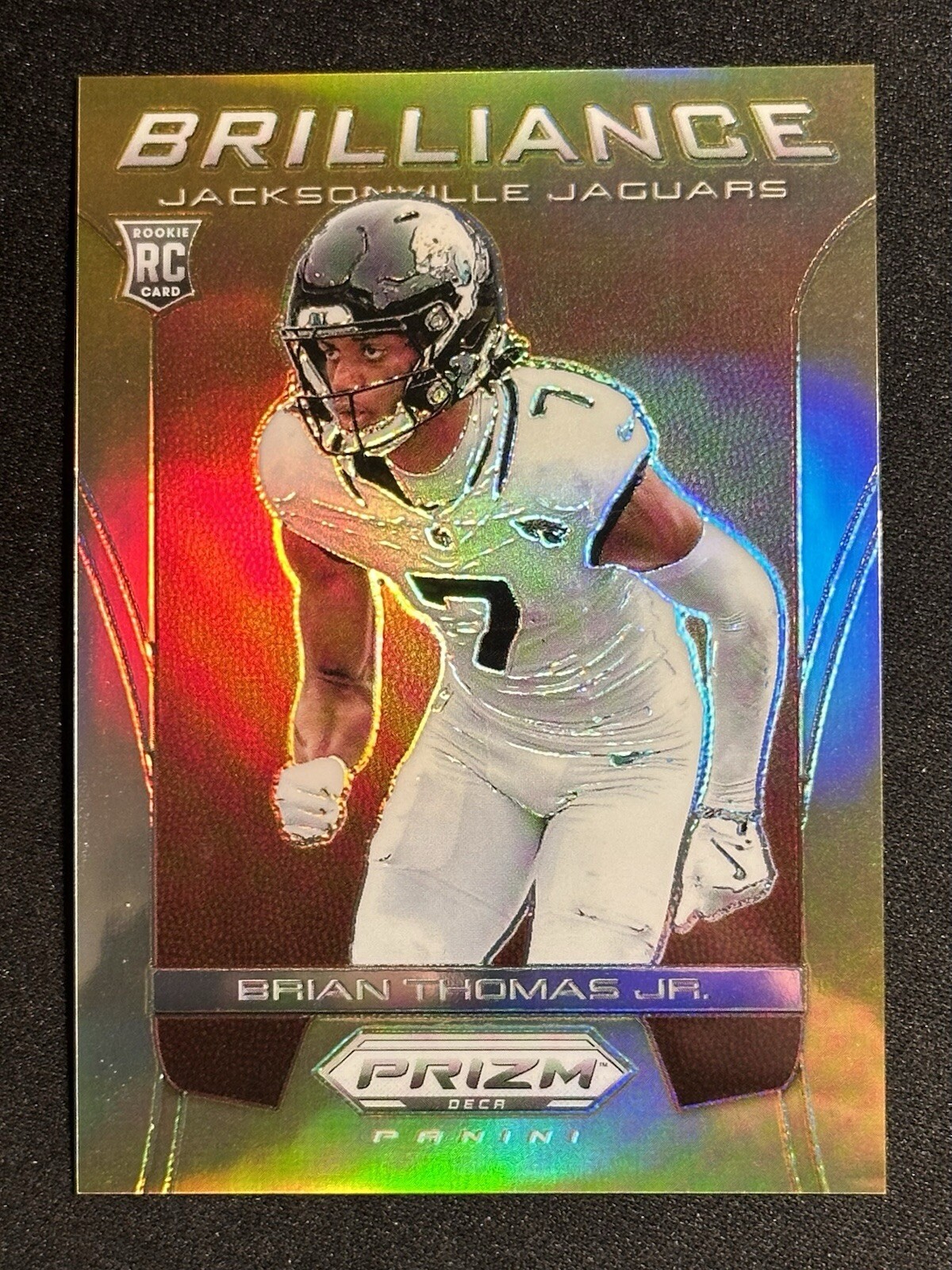 👀 2024 Panini Prizm Deca Brilliance Brian Thomas Jr GOLD Prizm /10 RC Jaguars