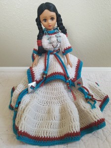 dolls with crochet dress