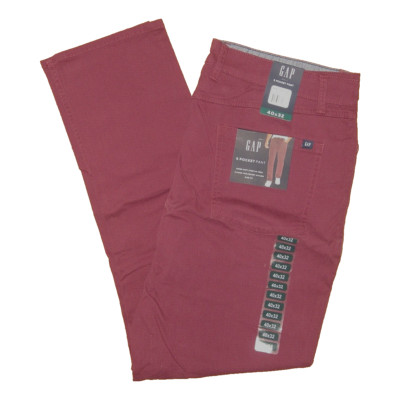 NWT Men's Gap Slim Fit Stretch 5 Pocket Zinfandel Pants Assorted Sizes MSRP $79+