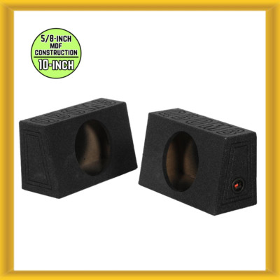 QPower ''QBOMB'' QBTRUCK110 Single 10'' Sealed Empty Woofer Car Enclosures (PAIR)
