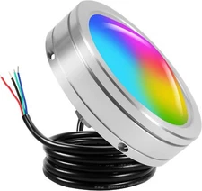 Goldlife IP68 Underwater 1/2in Standard Boat Drain Plug Light, RGB 4.5in 24LED 