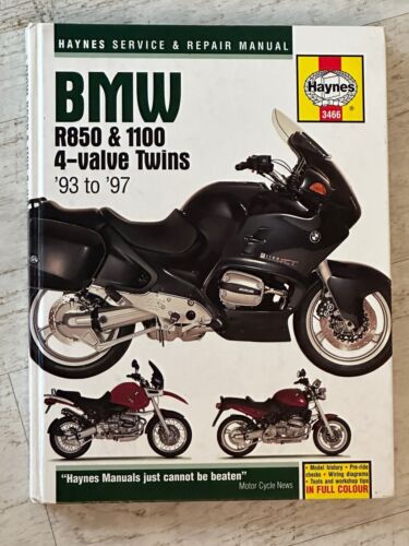 Haynes Manual 3466 - BMW R850 & 1100 4-valve Twins, '93 to '97