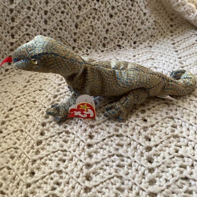 TY Beanie Baby Eidechse 'Scaly' – Ca. 9 Cm Hoch, 27 Cm Lang, Plüschtier Zum Sammeln Und Spielen