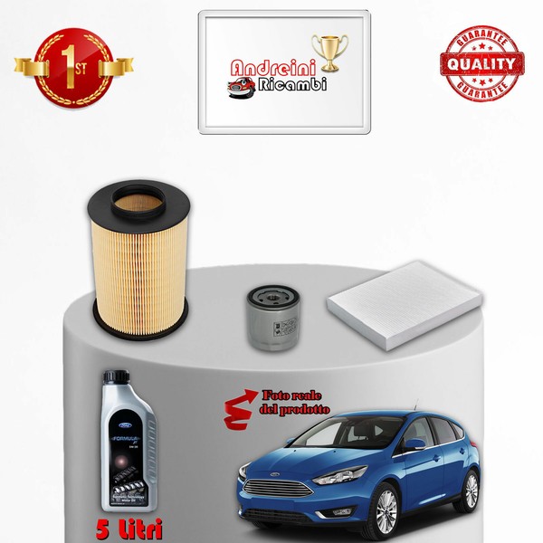 Set Service 3 Filter Und ÖL Ford Focus III 1.0 103KW 140CV 2017--image