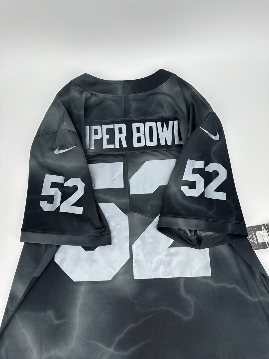 Nike Super Bowl LII Jersey Mens XL Limited Football Grey Nike Super Bowl LII Jersey Mens XL Limited Football Grey