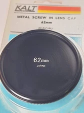 62mm Metal Front Lens Cap Screw-in 62 mm High Quality E62 Rare Japan made Kalt