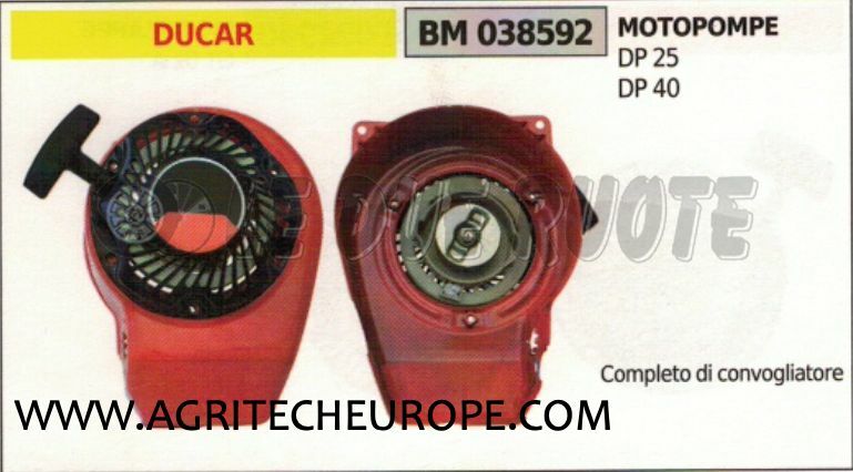 Carter Messa in Moto Ducar DP 25 40 | Gruppo Avviamento Completo