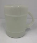 Vintage ANCHOR HOCKING FIRE KING BARREL Mug Cup White Milk Glass
