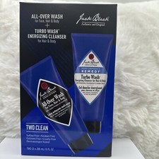 Jack Black Mens All-Over Body Hair Wash and Turbo Wash Energizing Cleanser Set