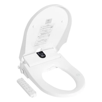 ELECWISH Smart Toilet Seat Electric Heated Bidet with Remote Warm Air Drying Nightlight