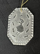 Waterford 1992 Crystal Ornament, 9 Ladies Dancing, 12 Days Of Christmas EUC